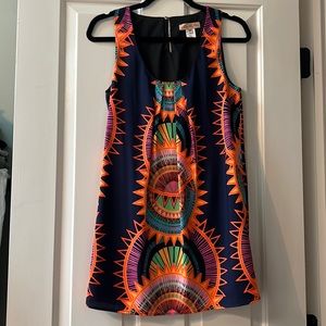 Mara Hoffman Maristar Shift Dress XS Navy Neon Print